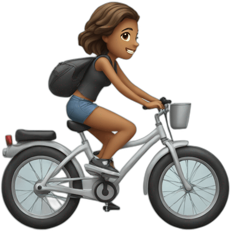 Girl on bike emoji