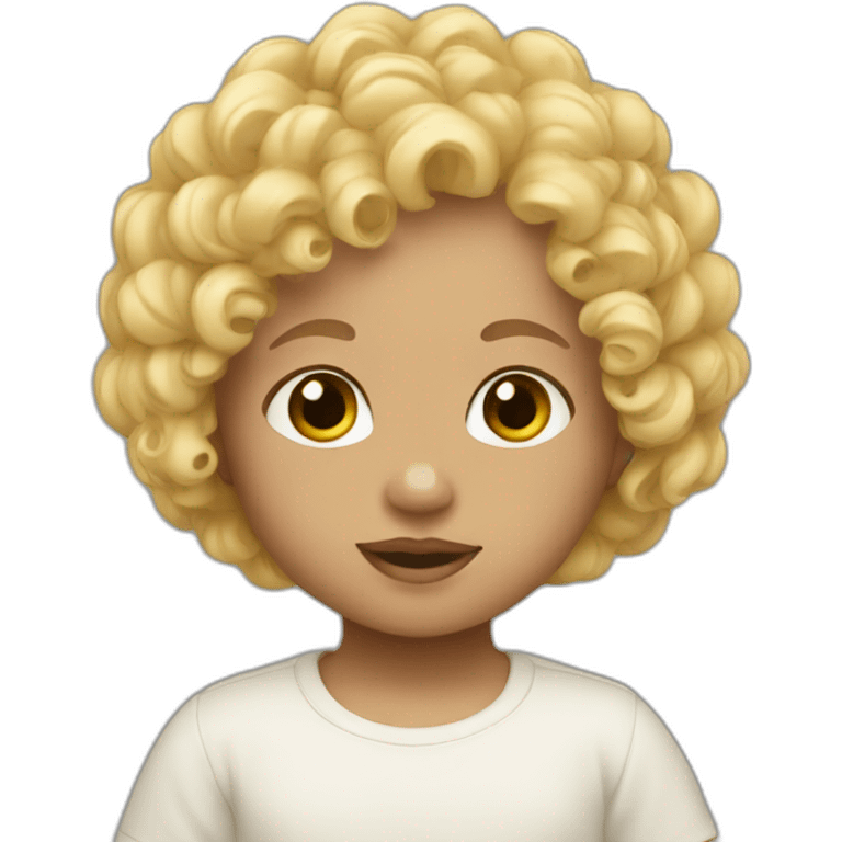 curly baby with blonde hair emoji