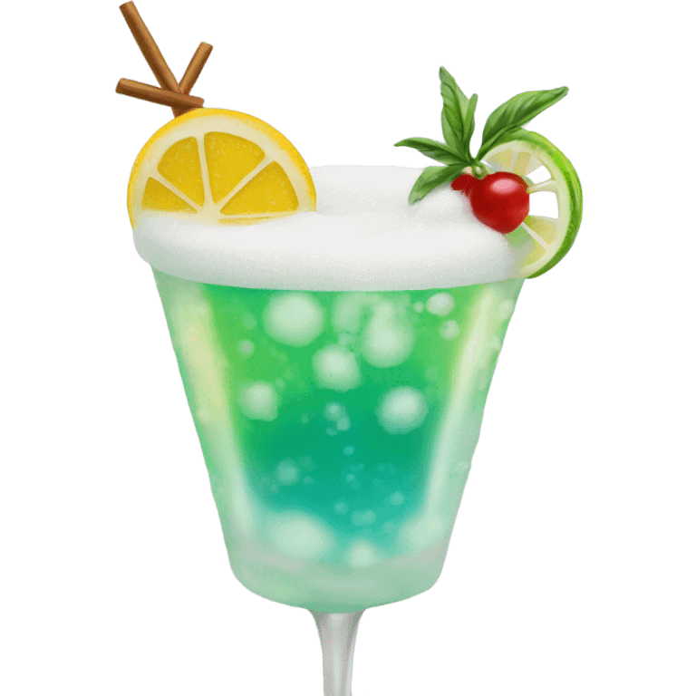 cocktail with foam emoji