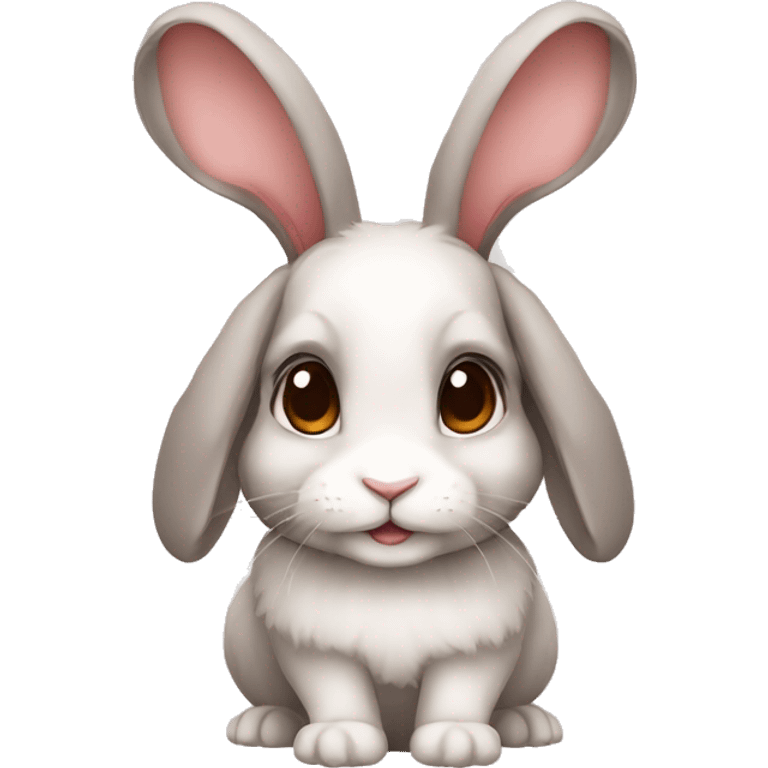 cute lop ear rabbit emoji