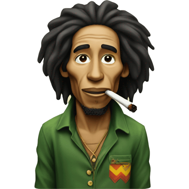 Bob Marley smoking emoji