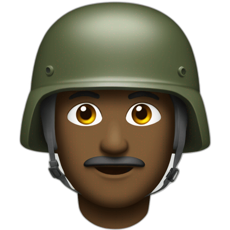 capacete militar sem rosto emoji