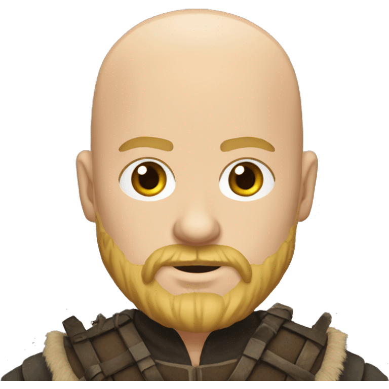 Bald man with blonde beard in game of thrones outfit  emoji