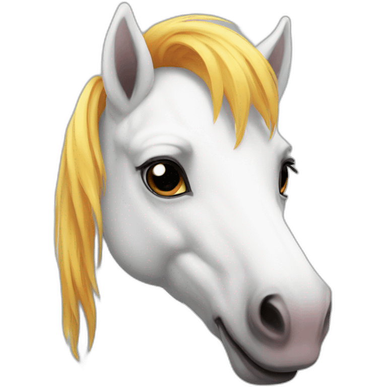 white pony clown emoji