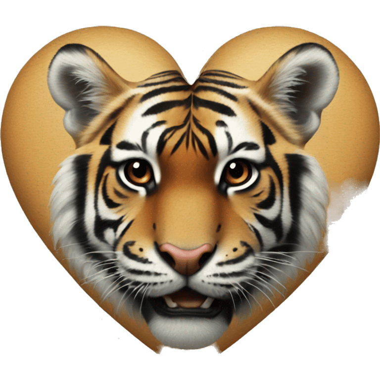 Tiger print heart emoji