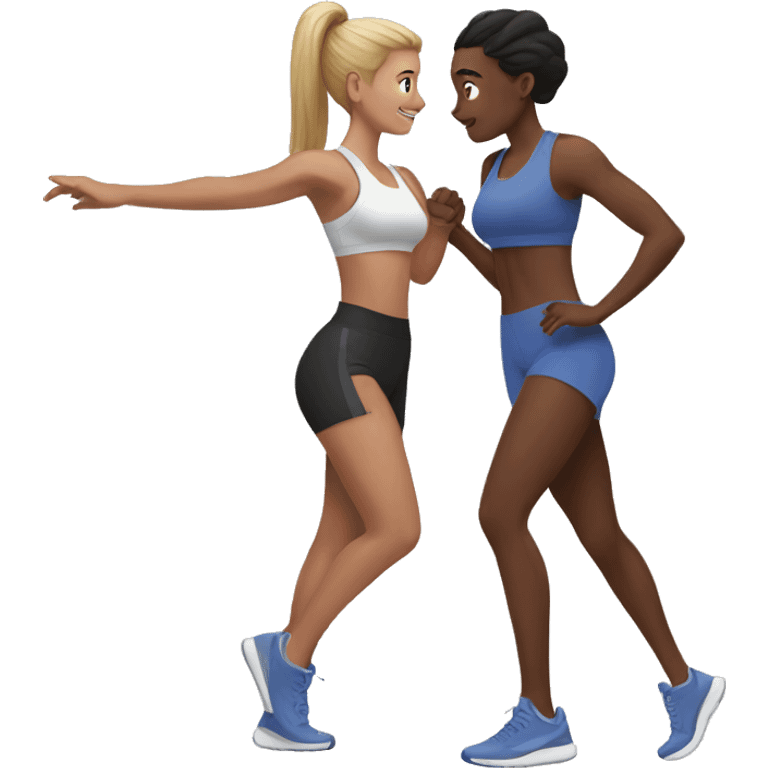 Workout with girlfriend  emoji