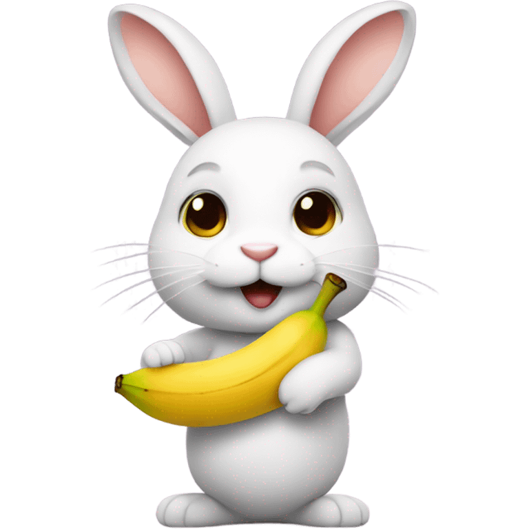 Bunny with a banana emoji