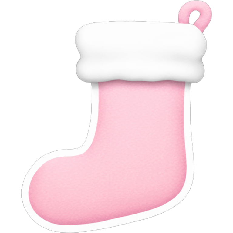 Light Pink Christmas stocking  emoji