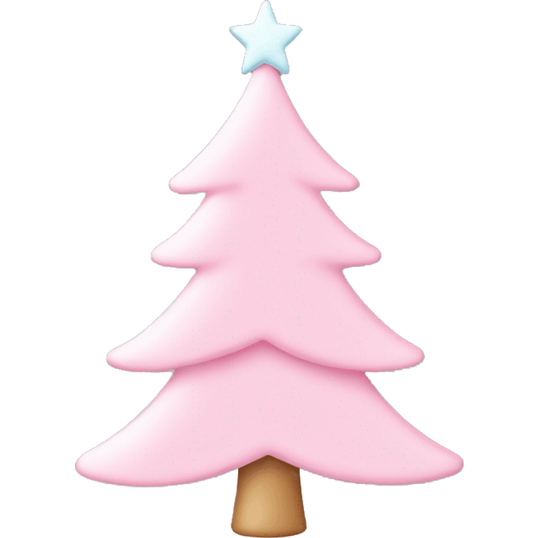 pastel pink christmas tree emoji