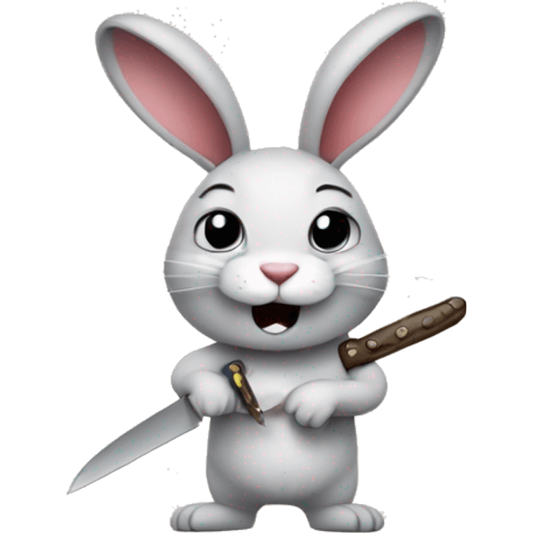 Bunny with a knife emoji