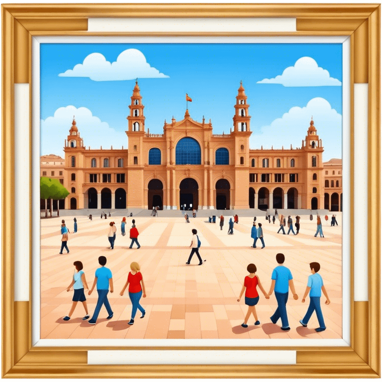 Cinematic Realistic Plaza de España Emoji  emoji