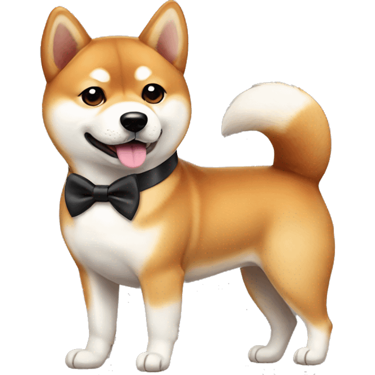 Shiba wearing bow tie emoji