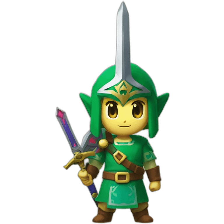 zelda has got a master sword in zelda game emoji