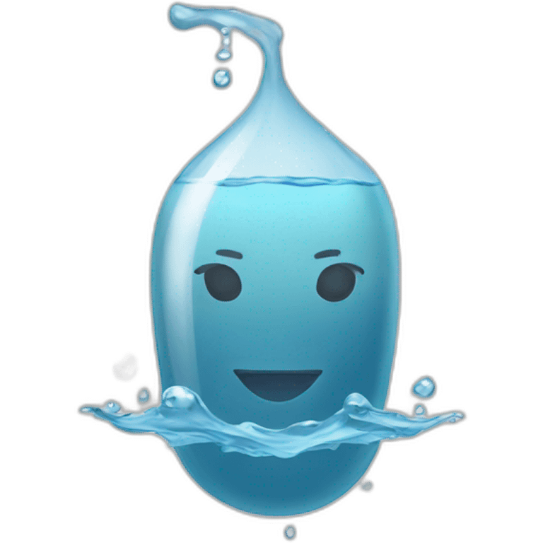 water with short emoji