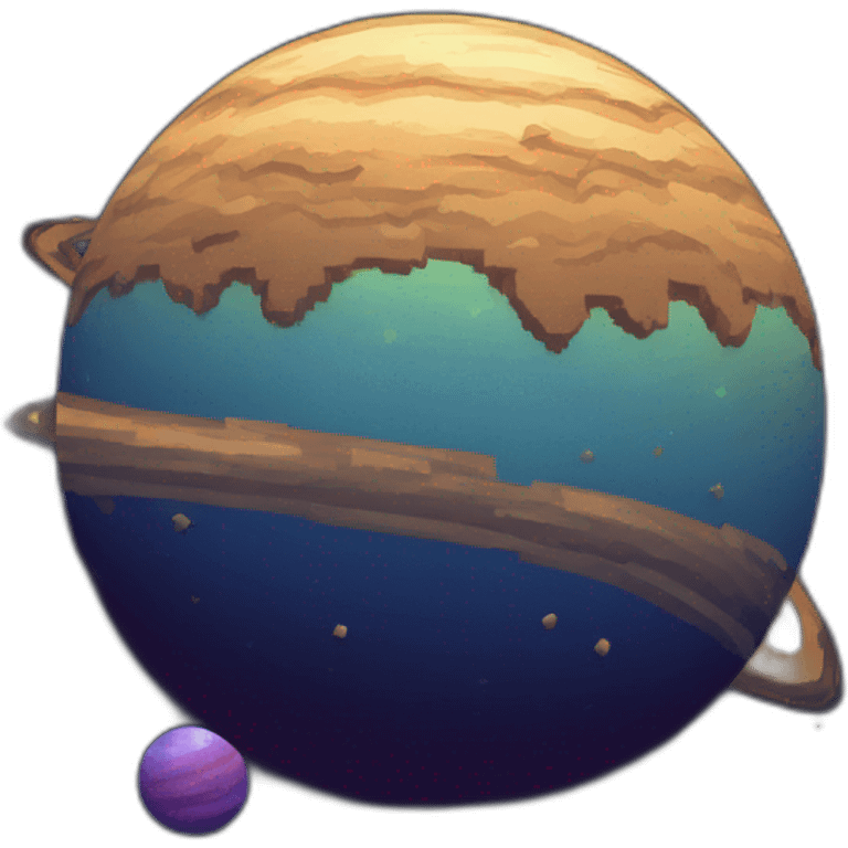 Planet Style pixel art emoji