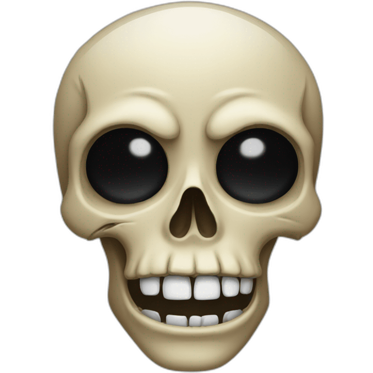 A skull crying emoji