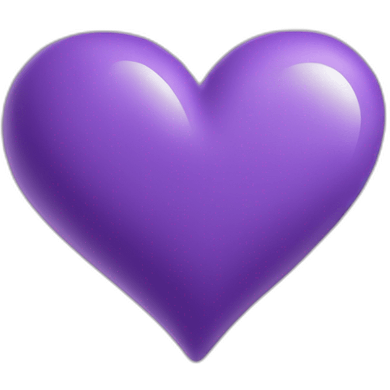 Coeur violet sur cœur blanc emoji