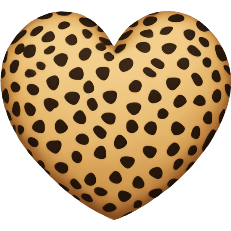 Cheetah print heart  emoji