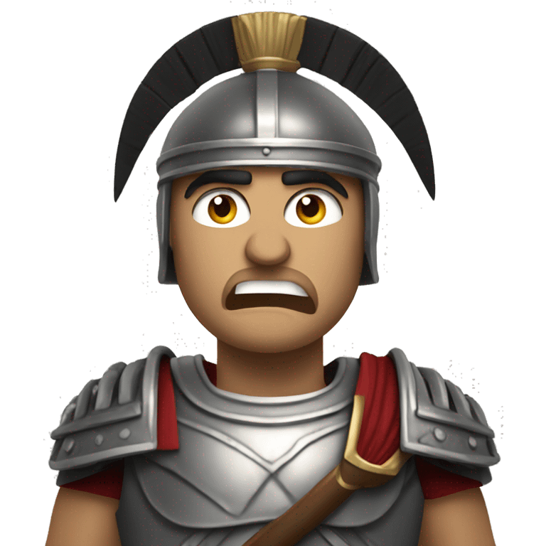 make a angry roman soldier threatening you emoji