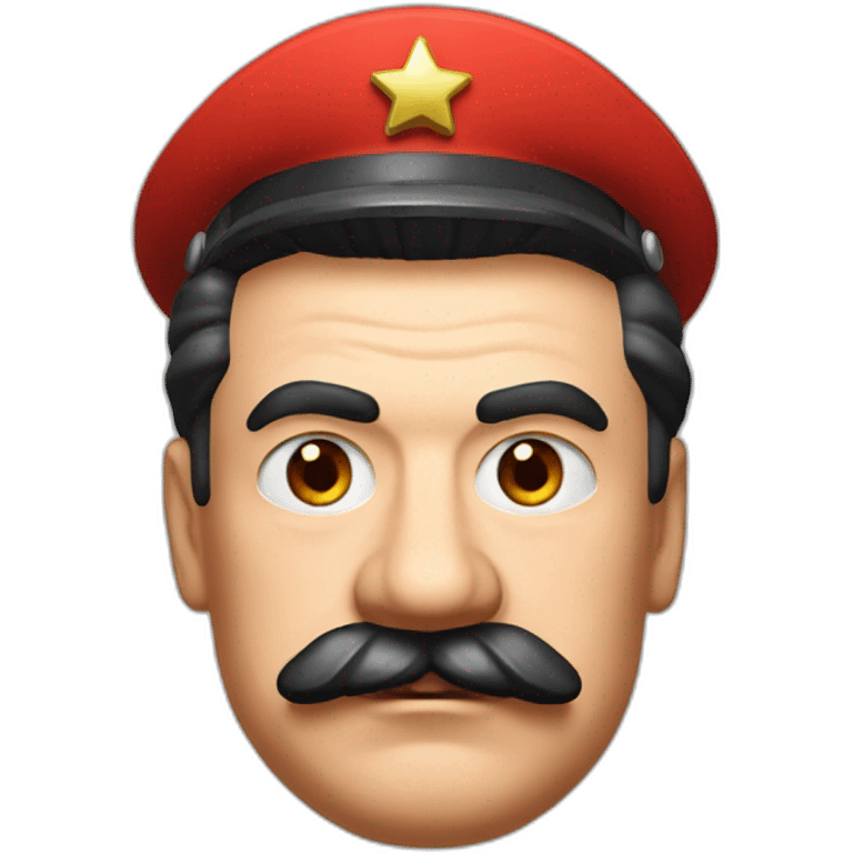 Stalin wearing super mario hat emoji