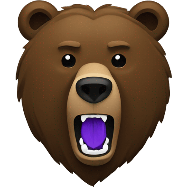 Grizzly bear on top of Minnesota  Viking emoji