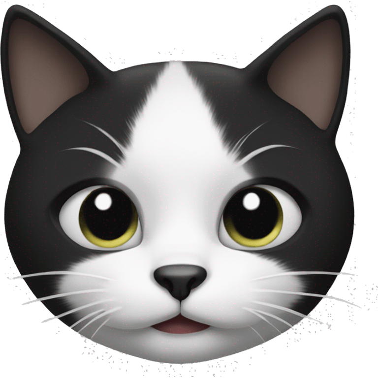 black and white cat face  emoji