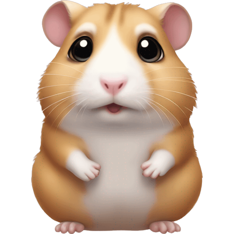 Hamster with puppy eyes emoji