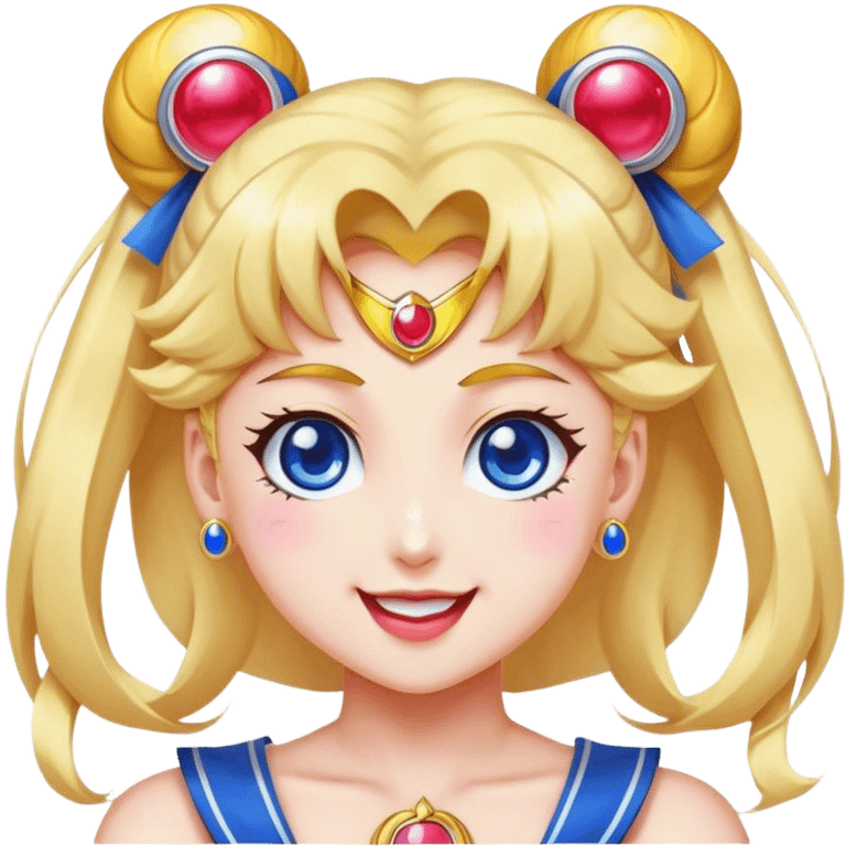 Sailor moon happy face emoji