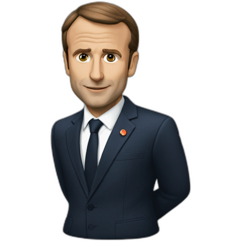 Macron avec un Zizi emoji