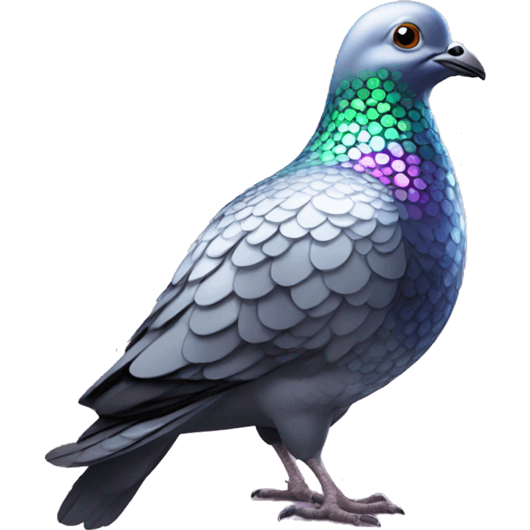 Disco ball pigeon emoji