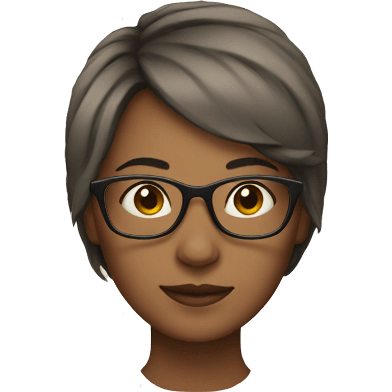 Short hair woman wearing glasses emoji