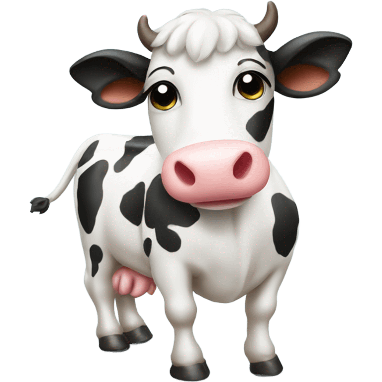 Sparkly cow cute emoji