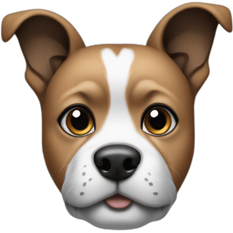 dog with black and white head emoji