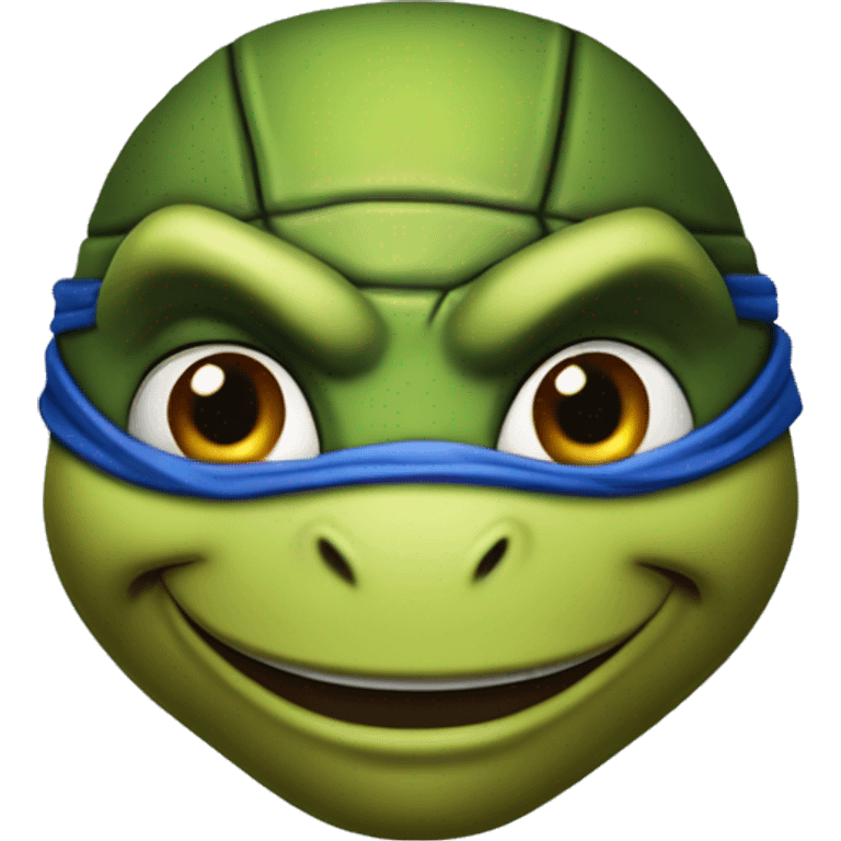 head shot of a teenage mutant ninja turtle emoji