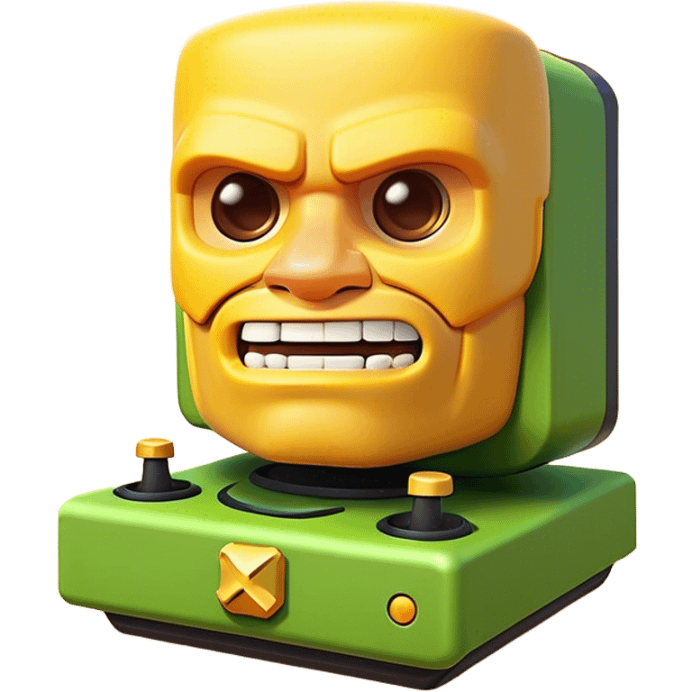 Clash of Clans aesthetic: Cinematic Playful Xbox 360 Console Portrait Emoji, rendered in a 3D vector-style similar to standard emojis with minimal shading and bold, simplified shapes. A compact, distinct form with signature details, softly glowing with a modern gaming energy charm. Simplified yet unmistakably iconic, highly detailed and consistent, glowing with a soft radiance and high shine. Stylized with a touch of next-gen innovation and a soft glowing outline, capturing the essence of a beloved gaming relic with a friendly, playful manner! emoji