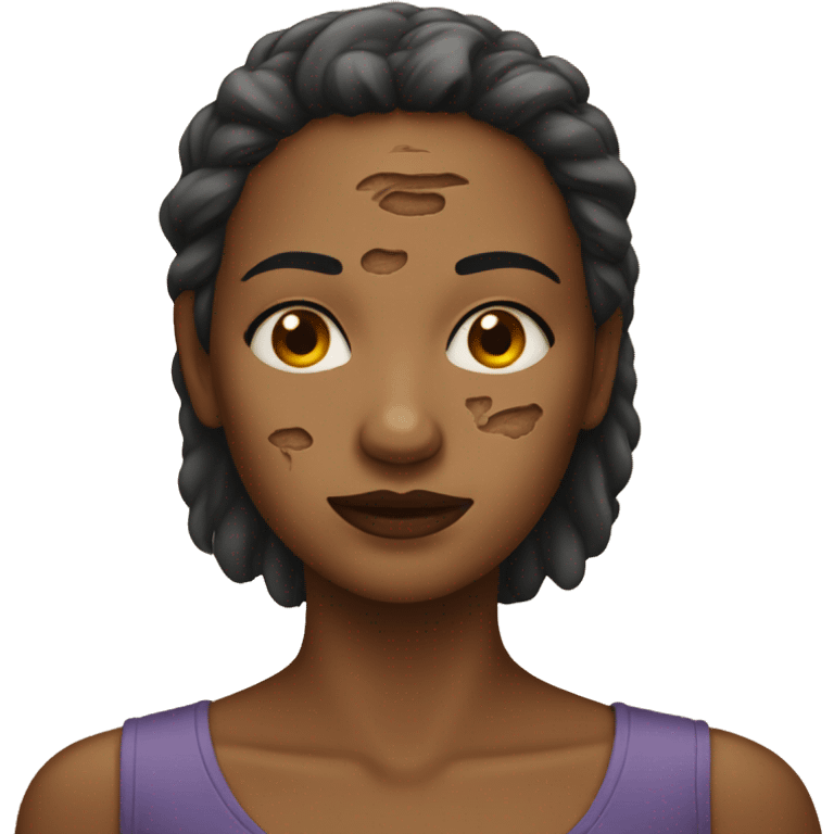 a woman with a scar on her fac emoji