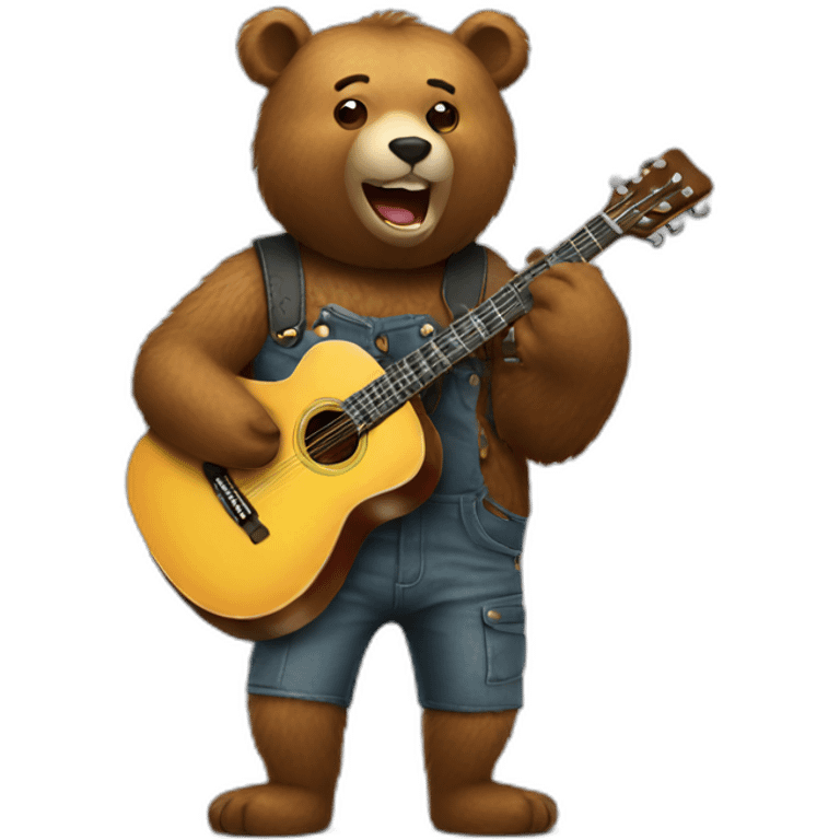 bear with guitar emoji