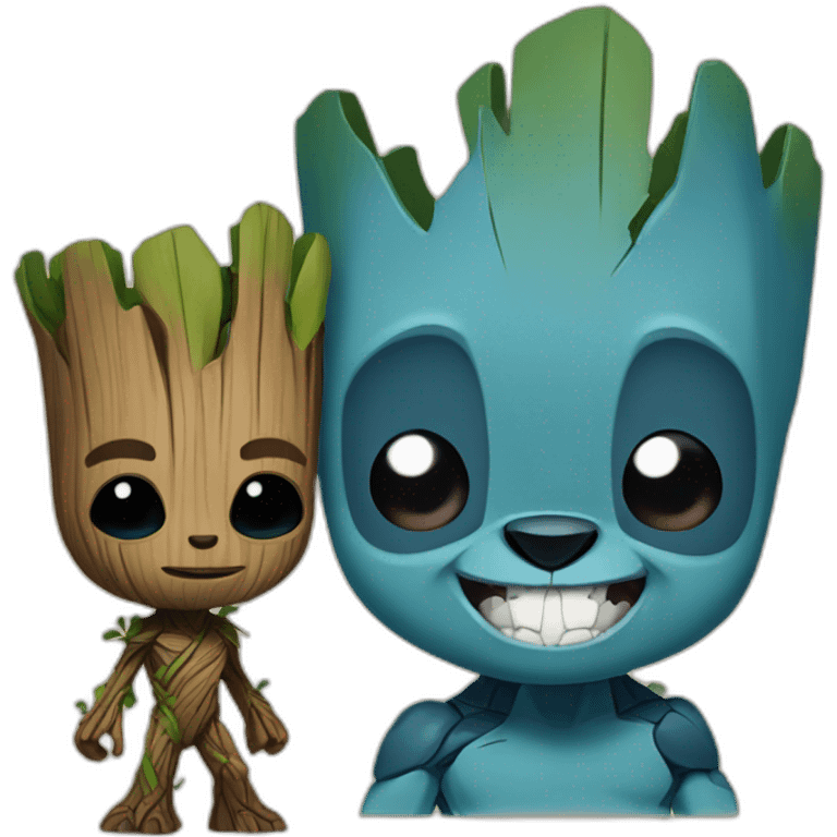 Groot and Stitch emoji