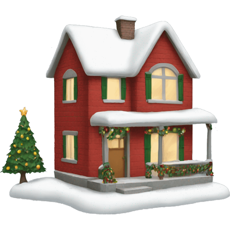 christmas house emoji