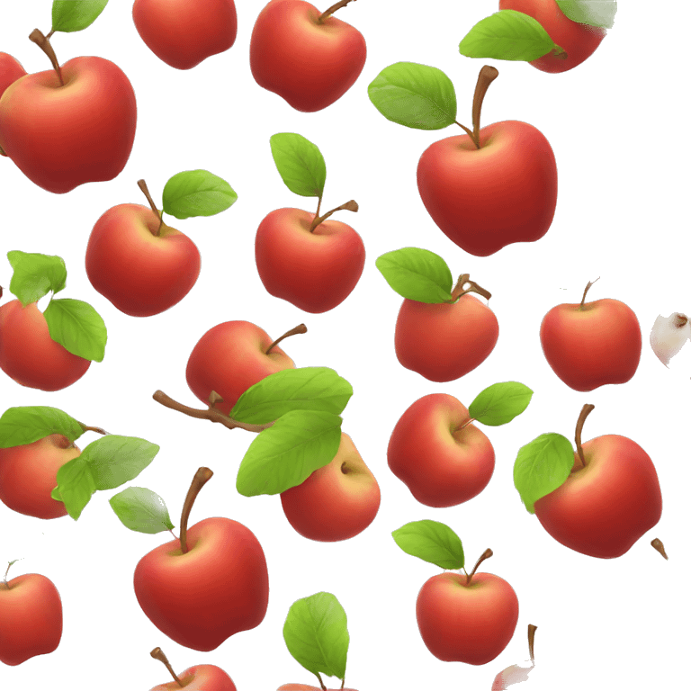 red apple on white  emoji