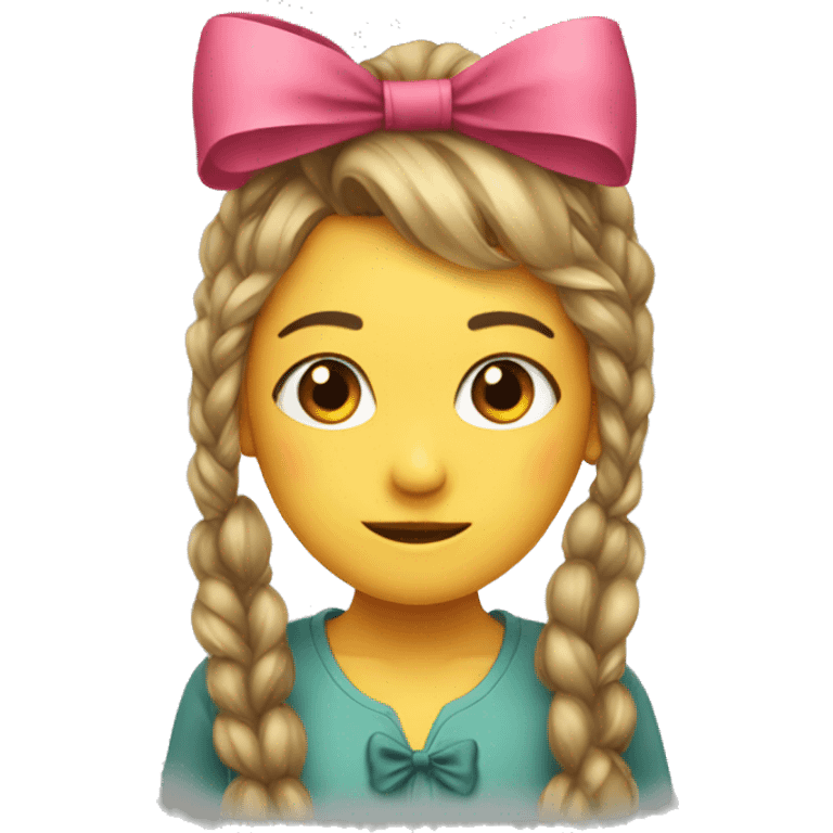 a bow on a girls head emoji