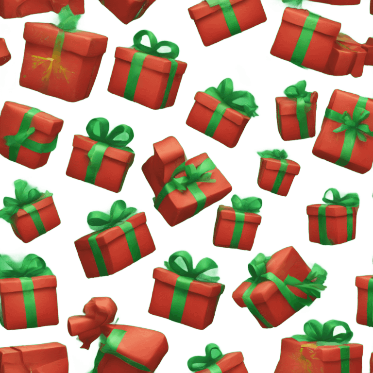 Red and Green Christmas Present emoji