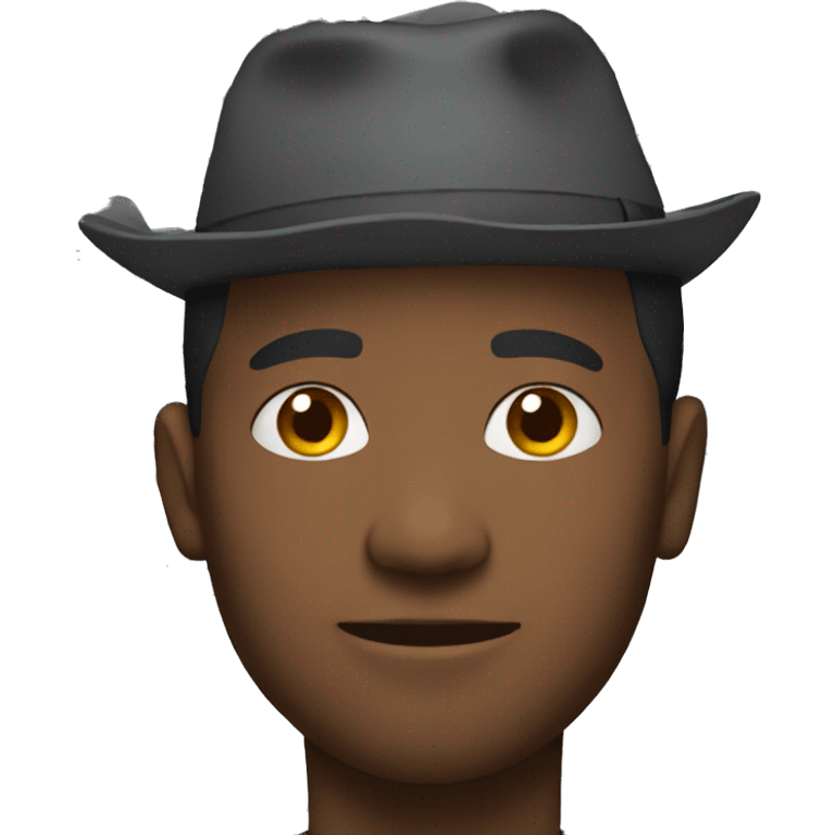 Black guy with hat emoji