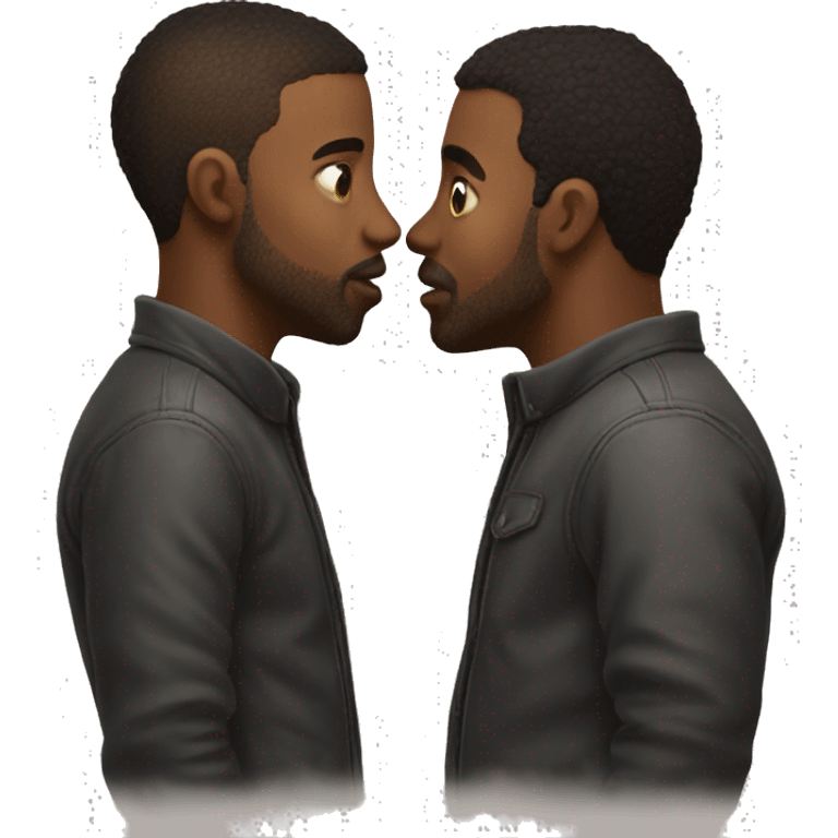 two bros kissing  emoji