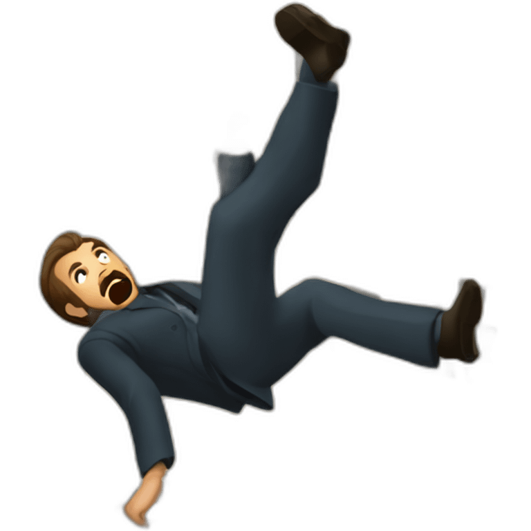 hans gruber falling backwards from tower emoji