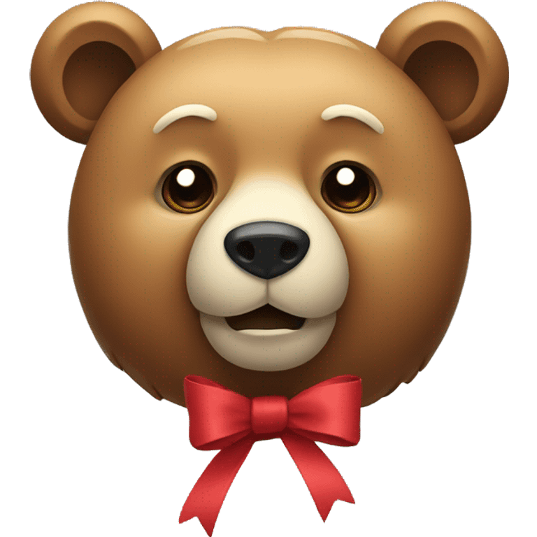 A bear with a bow emoji