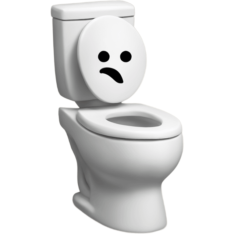 toilet with a head coming out of it emoji