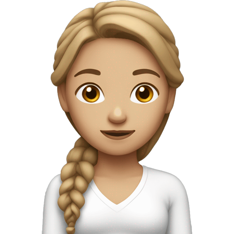 yoga light brown hair girl  emoji