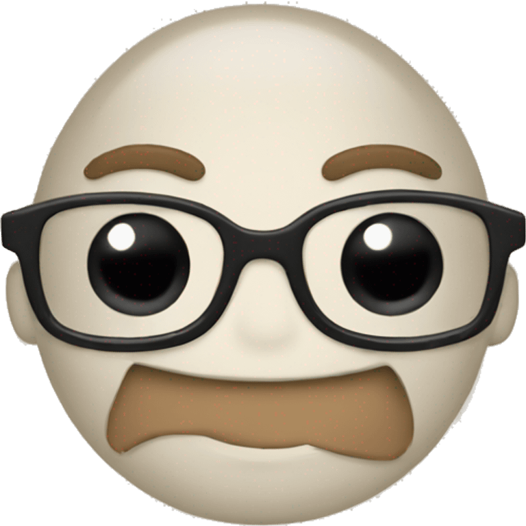 a emoji with glasses, boo in hands and a smile emoji