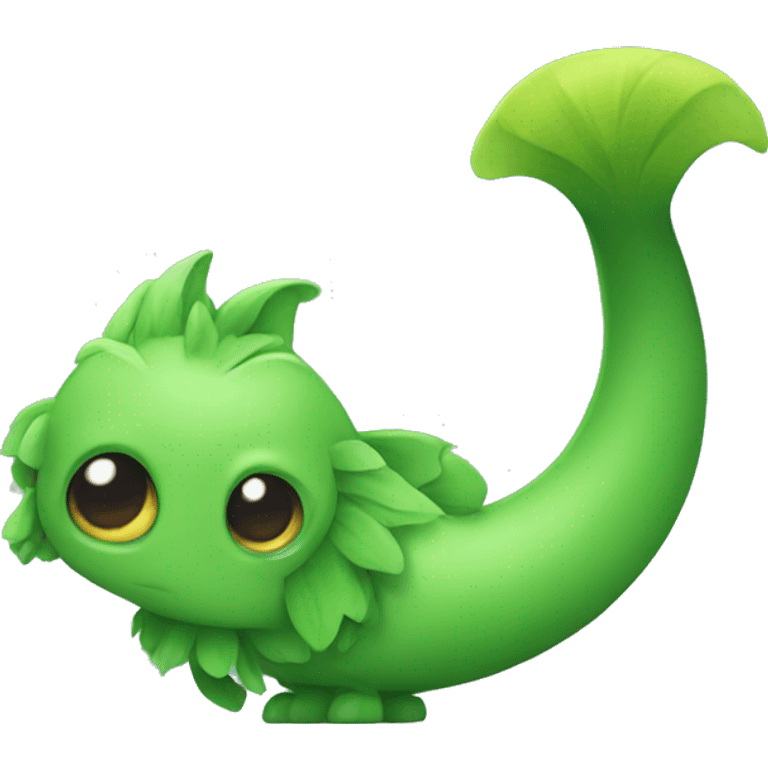 Green tail emoji